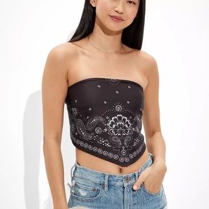 American Eagle Silky Bandana Top